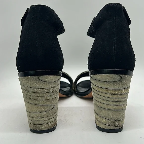 Bernardo Stylish Hayden Black Suede Ankle Strap Block Heel Shoes *Size 6.5* 🌺🌺 - Picture 6 of 7